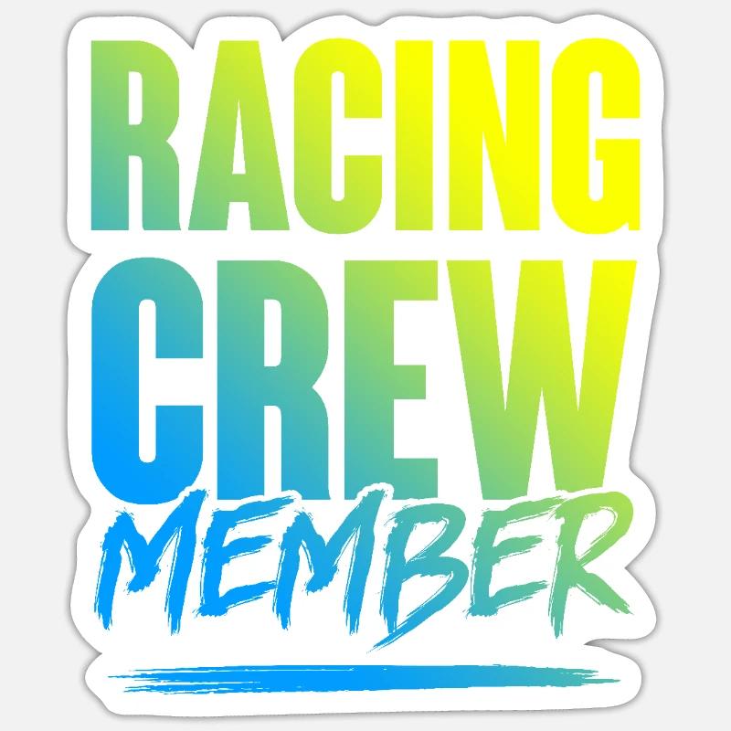 Équipage de course - Sticker taille S (10 x 10 cm) - blanc mat