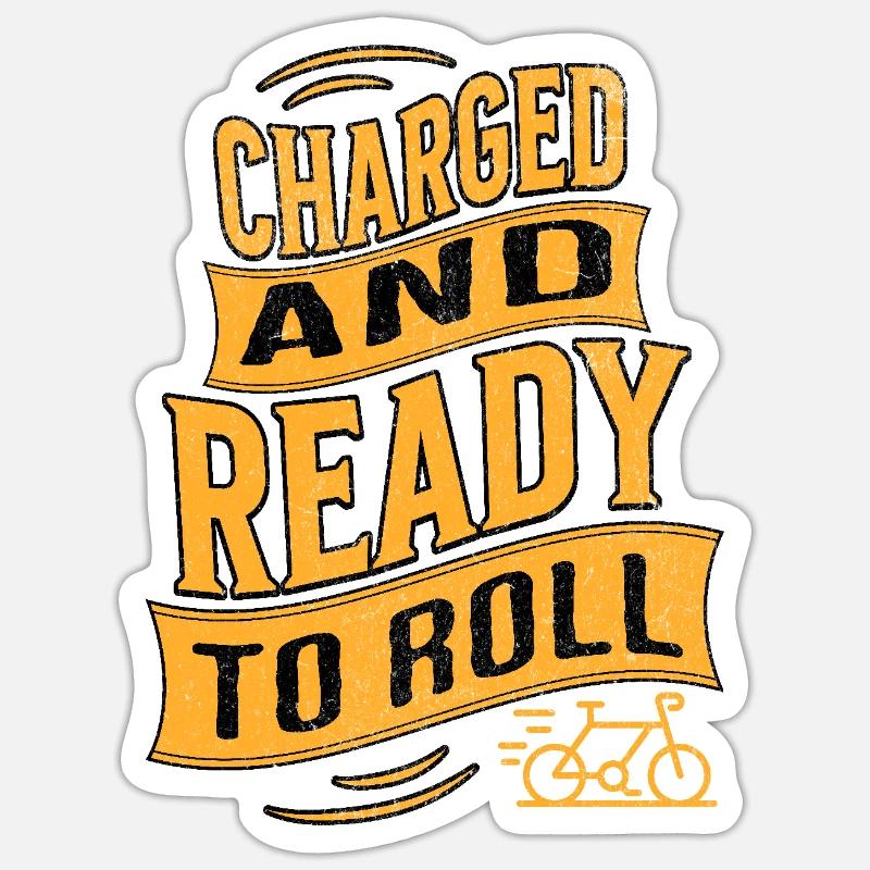 E-Bike E-Biker - Sticker size S (10 x 10 cm) - white matte