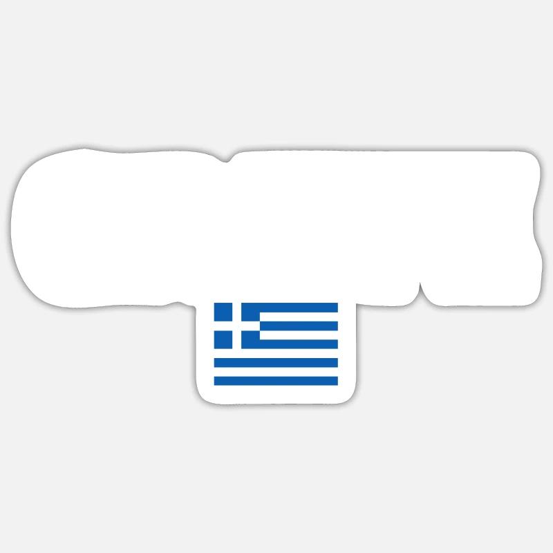 Creta Grecia Bandiera Greca Greco - Sticker formato S (10 x 10 cm) - bianco opaco