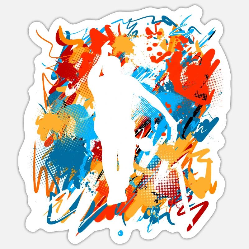 Boule Boccia Boule player - Sticker size S (10 x 10 cm) - white matte