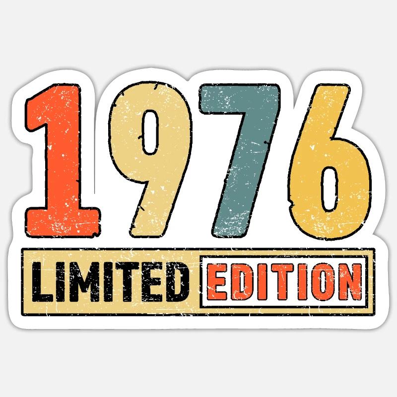 Edition limitée 1976 - Sticker taille S (10 x 10 cm) - blanc mat