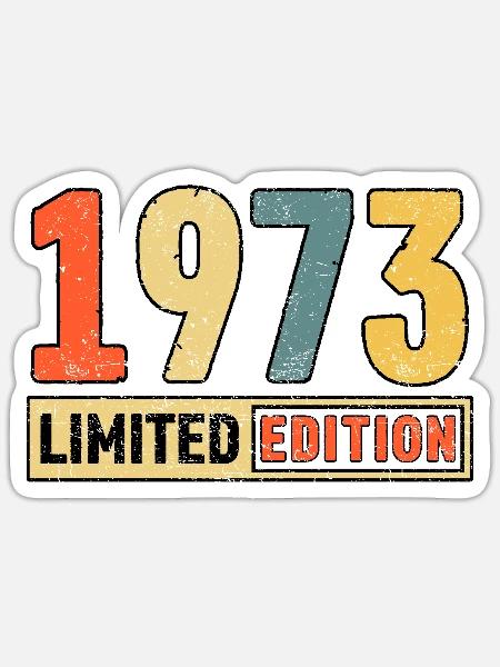 Limited Edition 1973 - Sticker Größe S (10 x 10 cm) - Mattweiß
