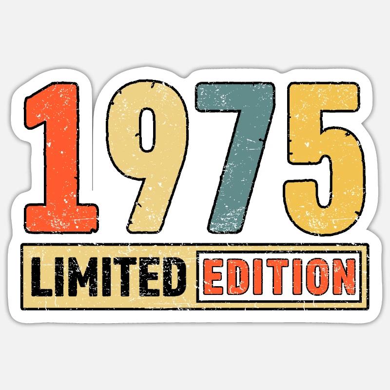 Edition limitée 1975 - Sticker taille S (10 x 10 cm) - blanc mat