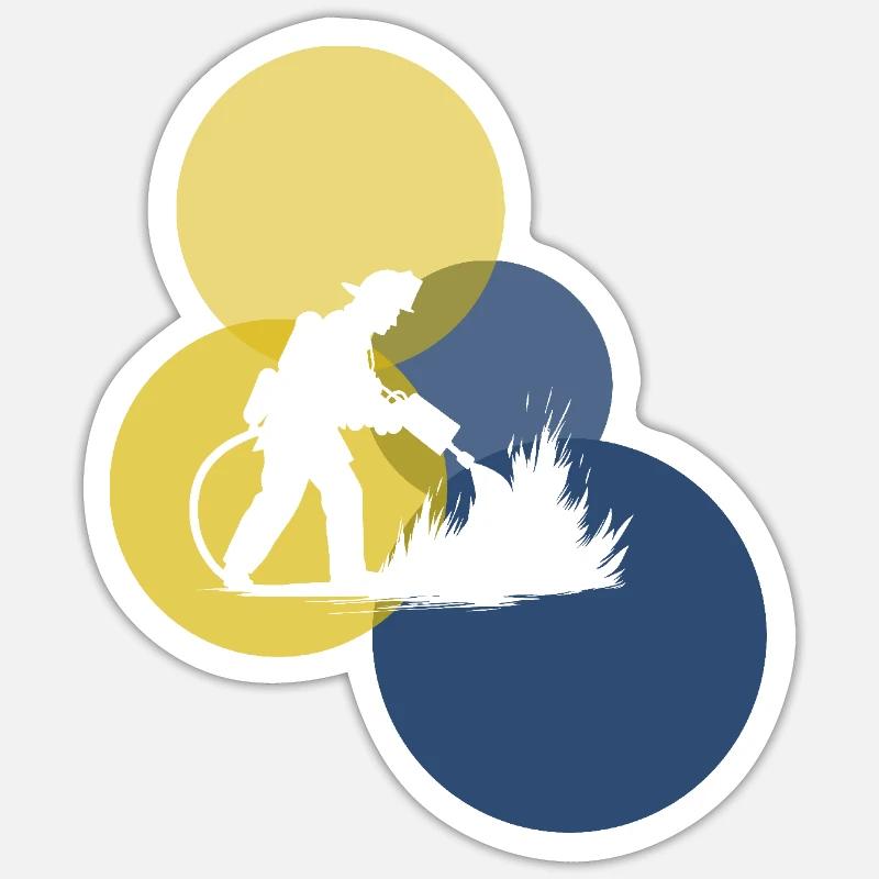 Firefighter Rescuer Deployment - Sticker size S (10 x 10 cm) - white matte