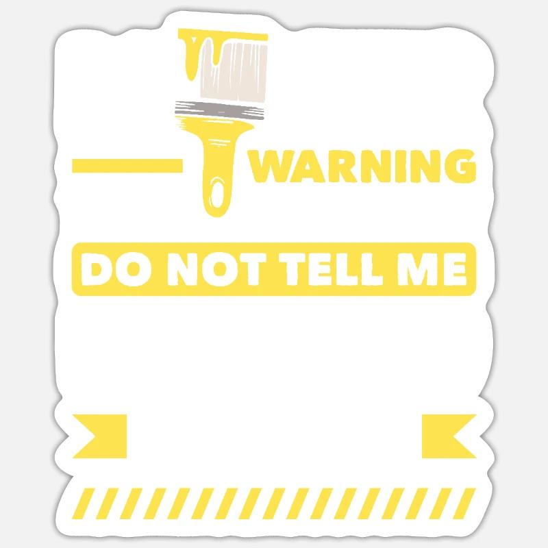 Peintre Avertissement Risque de blessure Sticker taille S (10 x 10 cm)