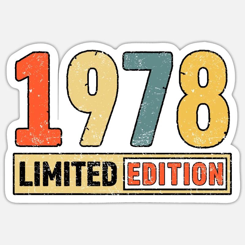 Edition limitée 1978 - Sticker taille S (10 x 10 cm) - blanc mat