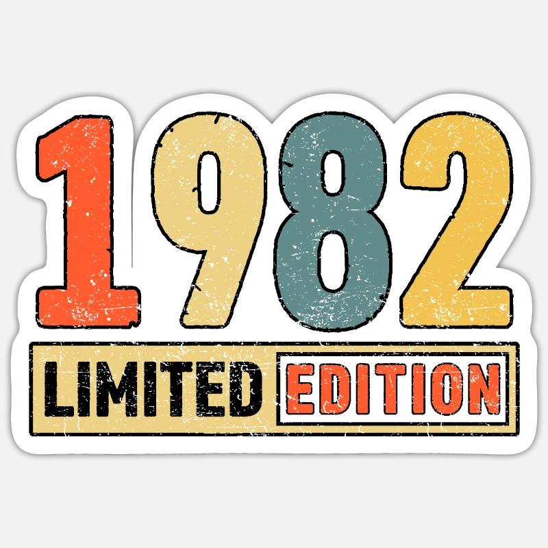 Edition limitée 1982 - Sticker taille S (10 x 10 cm) - blanc mat