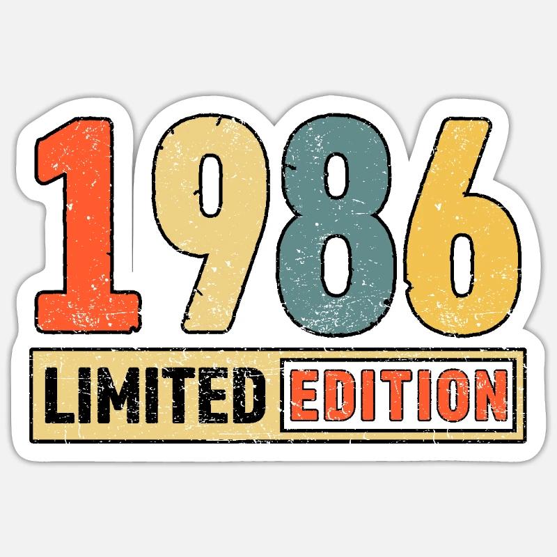 Edition limitée 1986 - Sticker taille S (10 x 10 cm) - blanc mat