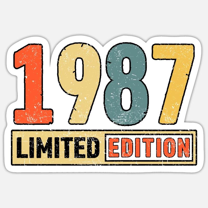 Edition limitée 1987 - Sticker taille S (10 x 10 cm) - blanc mat