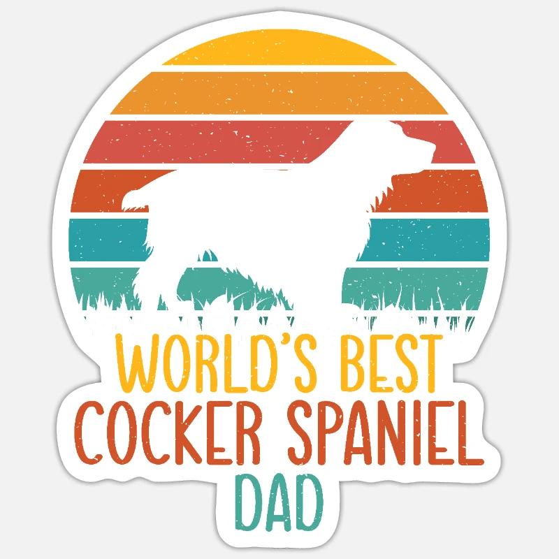 Cocker Spaniel Gifts - Sticker size S (10 x 10 cm) - white matte
