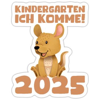 kiKindergarten 2025 Kids Gift Kita 2025 Décoration - Sticker taille S (10 x 10 cm) - blanc mat - Devant