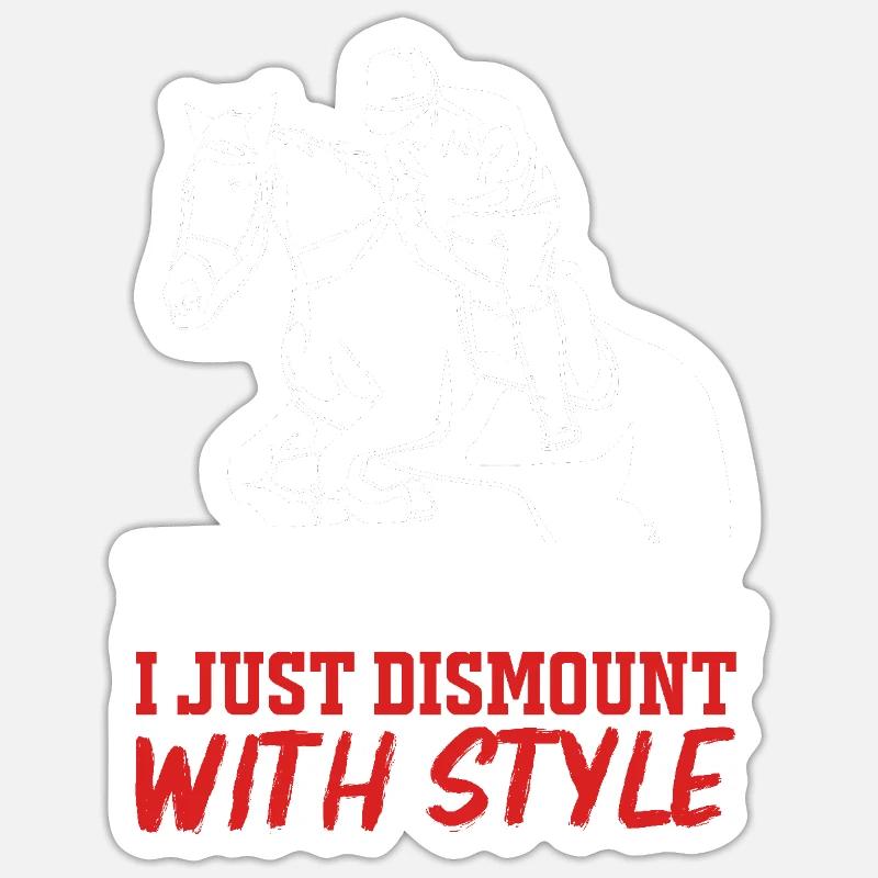 Saut d’obstacles Saut d’obstacles - Sticker taille S (10 x 10 cm) - blanc mat