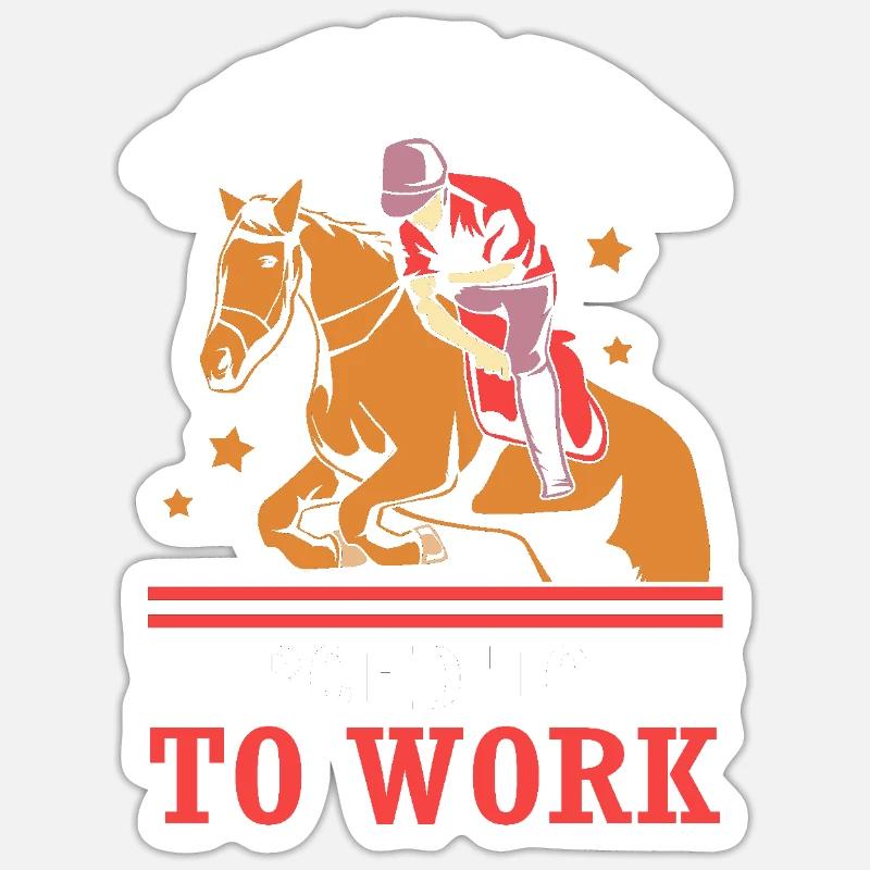 Springreiten Springpferd Sticker Größe S (10 x 10 cm)