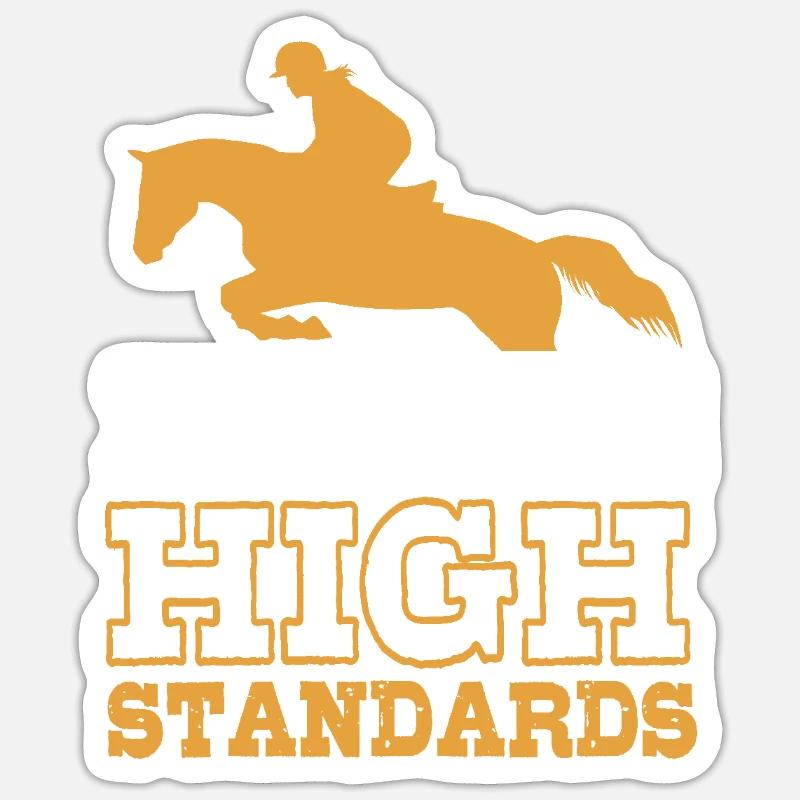 Springreiten Springpferd Sticker Größe S (10 x 10 cm)