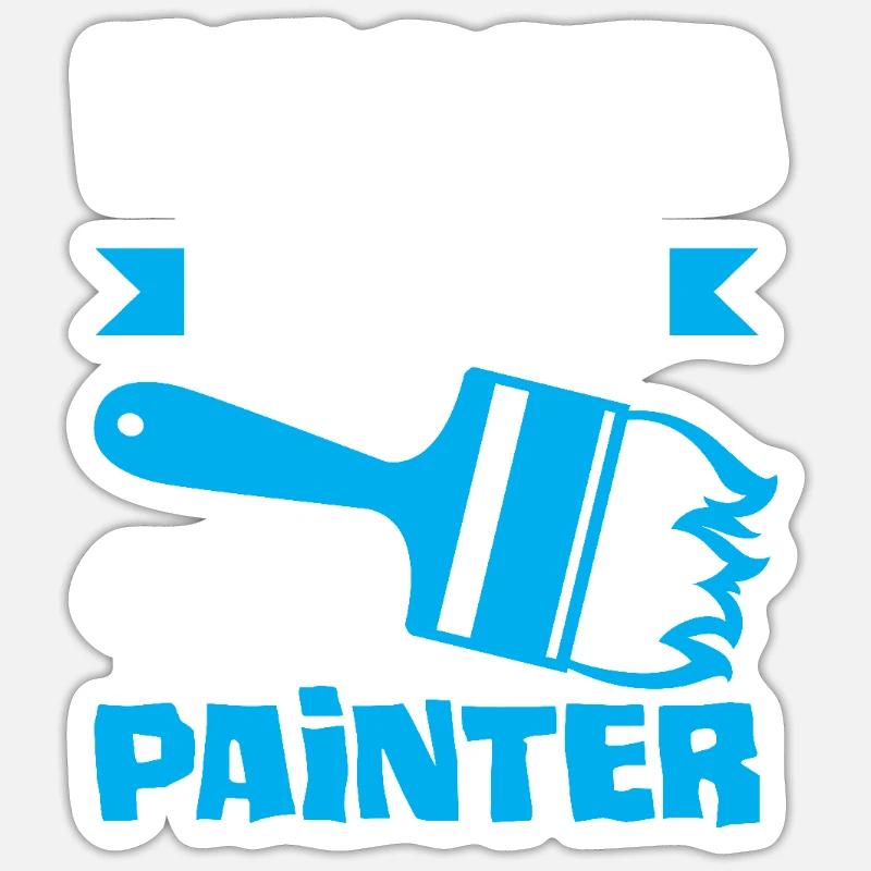 Stolzer Papa Eines Malers Perfekt Sticker Größe S (10 x 10 cm)