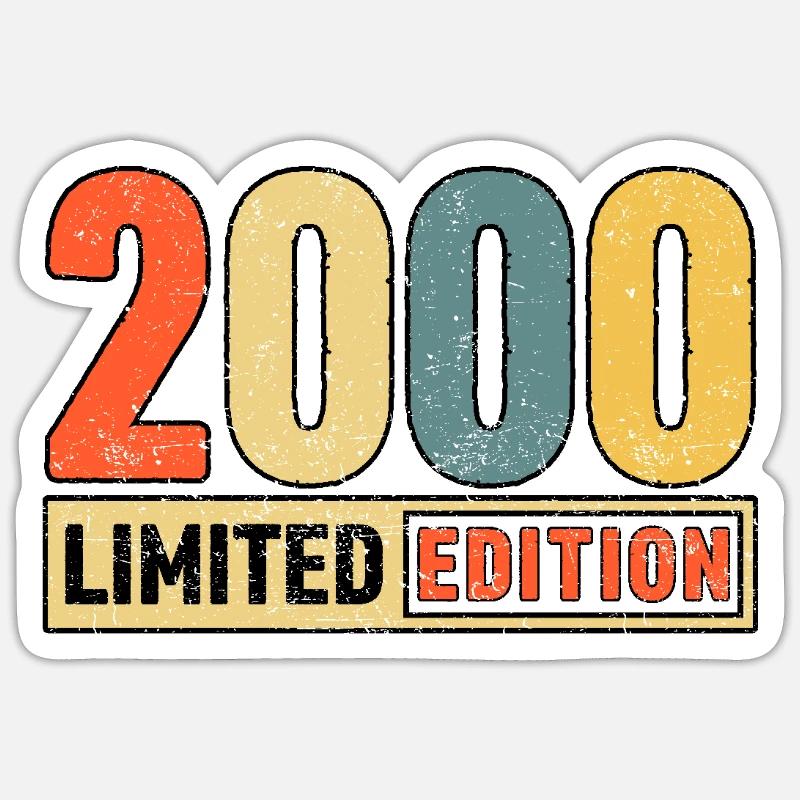 Limited Edition 2000 - Sticker Größe S (10 x 10 cm) - Mattweiß