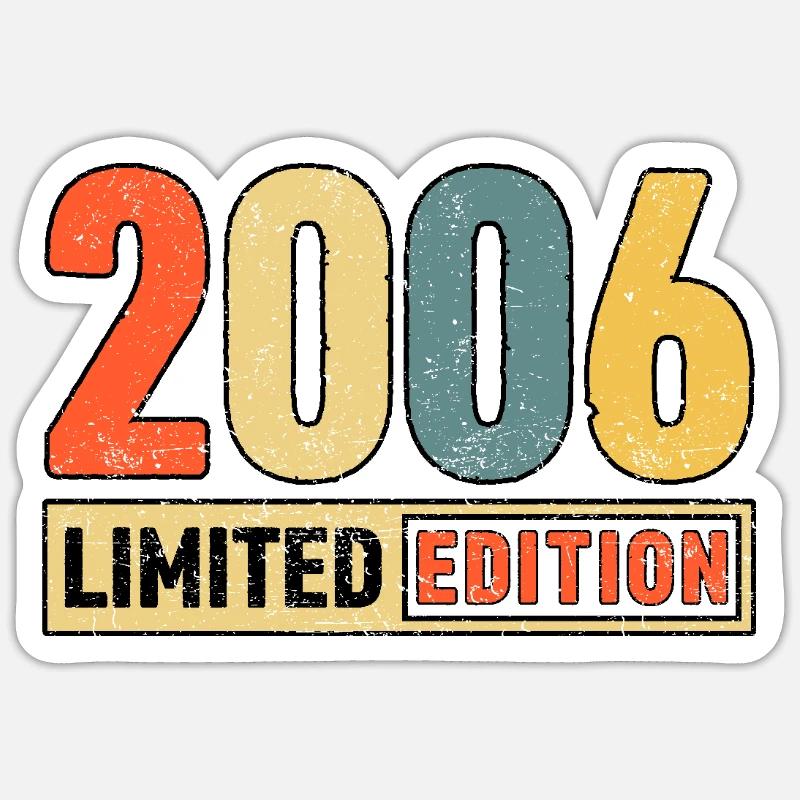 Edition limitée 2006 - Sticker taille S (10 x 10 cm) - blanc mat