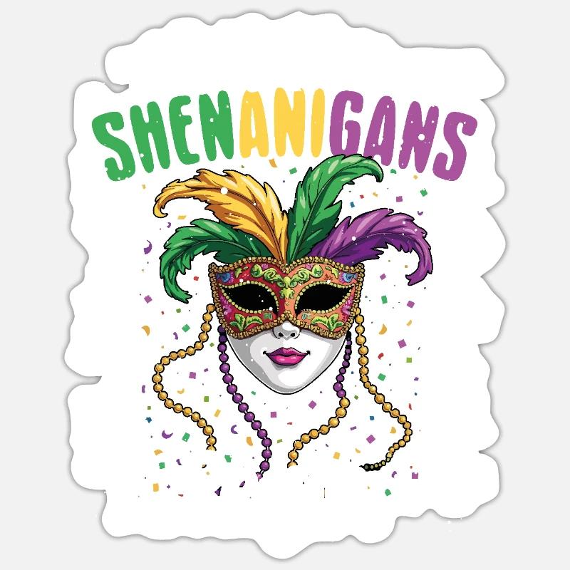 Que les gimmicks commencent le carnaval Sticker taille S (10 x 10 cm)