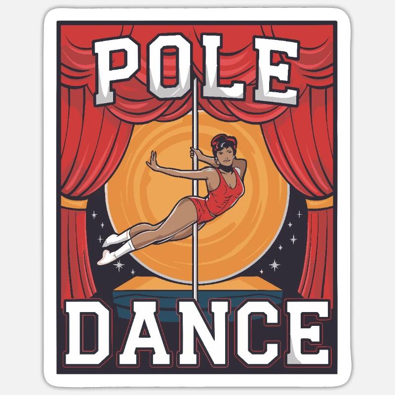 Pole Dance Pole Dancer Pole Dance - Naklejka - biały matowy