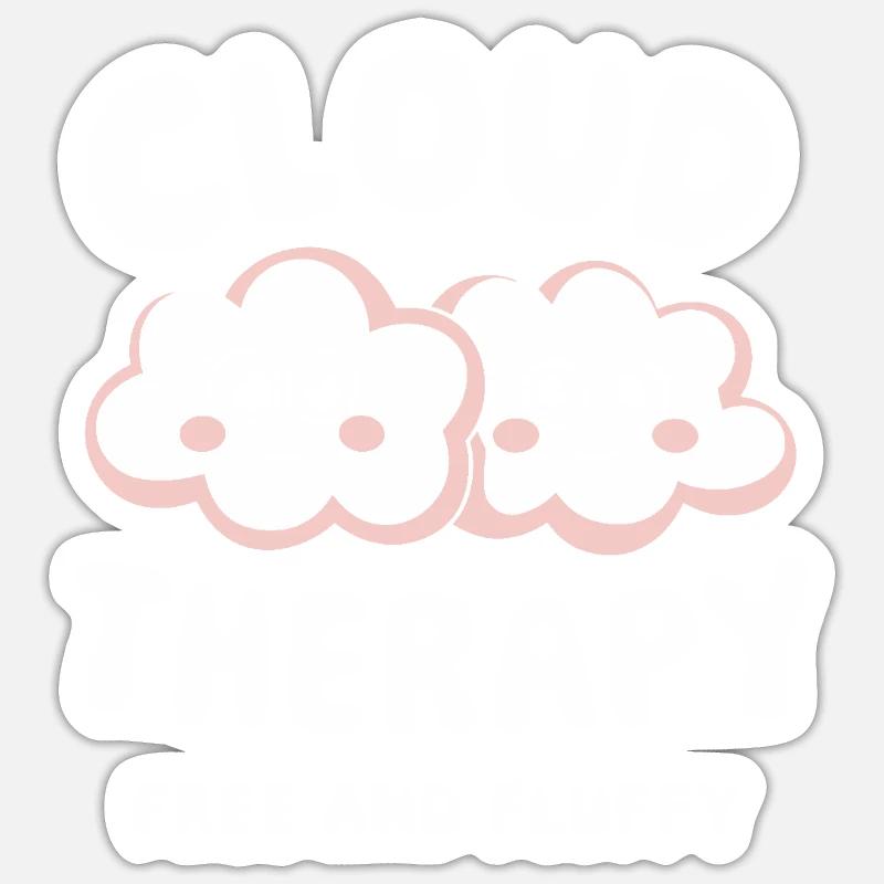 Cloudy view, Relaxing sky, Dreamy Sticker size S (10 x 10 cm)