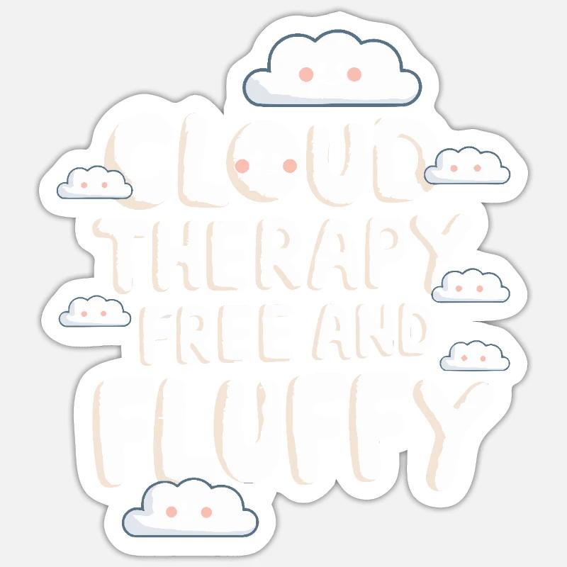 Cloudy view, Relaxing sky, Dreamy Sticker size S (10 x 10 cm)