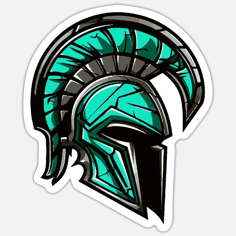 Spartan Warrior Helmet - Sticker size S (10 x 10 cm) - white matte