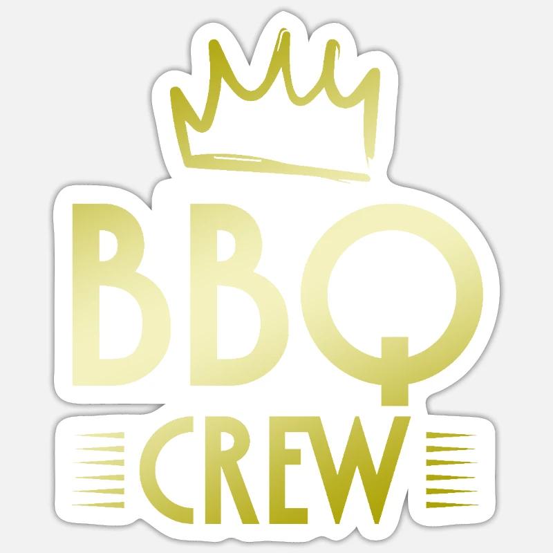 Équipe de barbecue - Sticker taille S (10 x 10 cm) - blanc mat