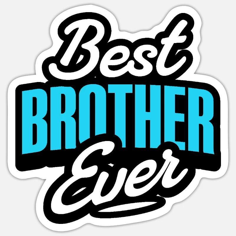 Bester Bruder - Sticker Größe S (10 x 10 cm) - Mattweiß