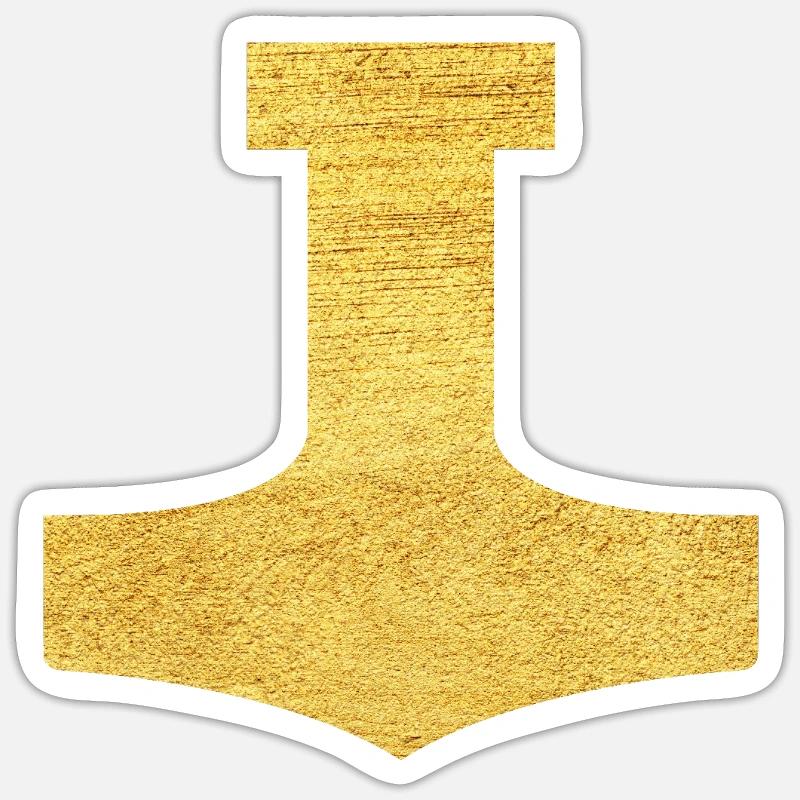 Mjölnir Schutzsymbol Mjölnir Thors Hammer Sticker Größe S (10 x 10 cm)