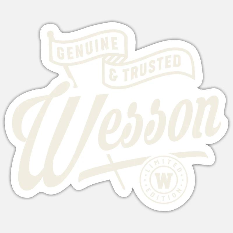 Wesson Name Custom - Wesson Sticker size S (10 x 10 cm)