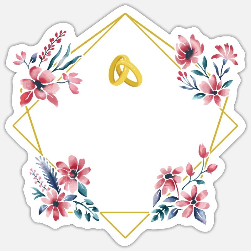 Trauung Completed Sticker Größe S (10 x 10 cm)