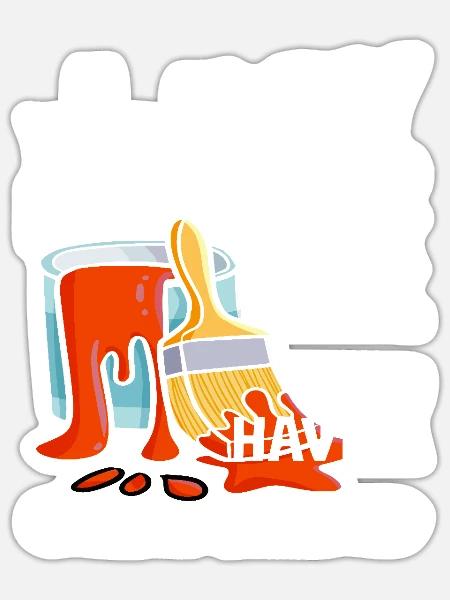 Wenn Dein Freund Kein Maler Ist - Sticker Größe S (10 x 10 cm) - Mattweiß