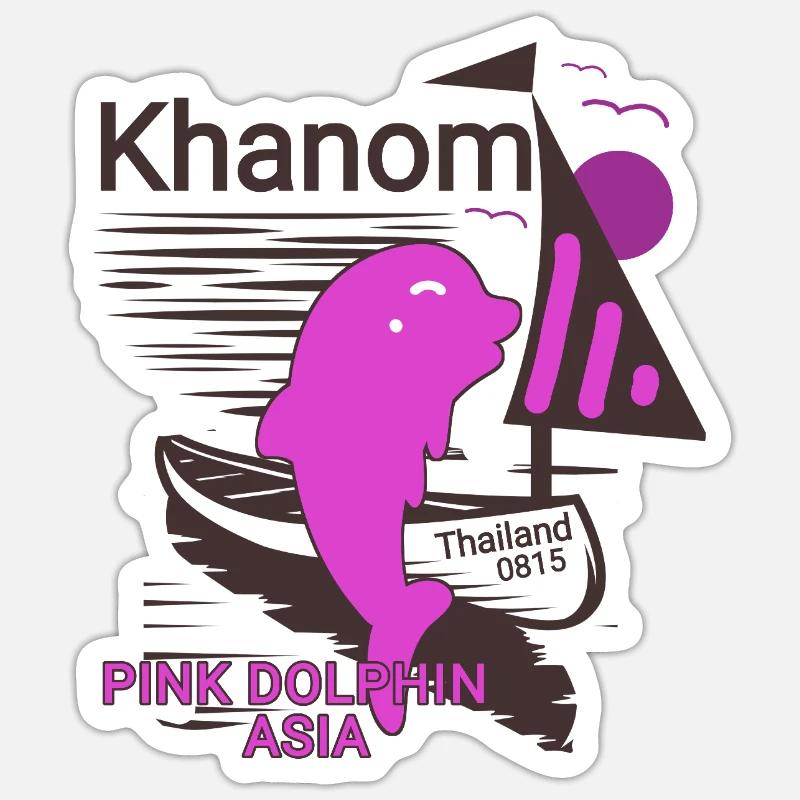 Dolphin lover gift - Sticker size S (10 x 10 cm) - white matte