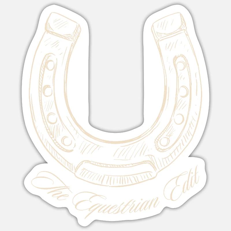 Fer à cheval L’Équitation Modifier - Sticker taille S (10 x 10 cm) - blanc mat