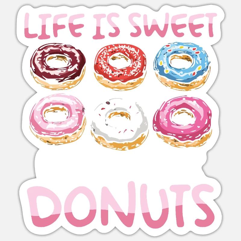 Donuts Donut - Sticker size S (10 x 10 cm) - white matte