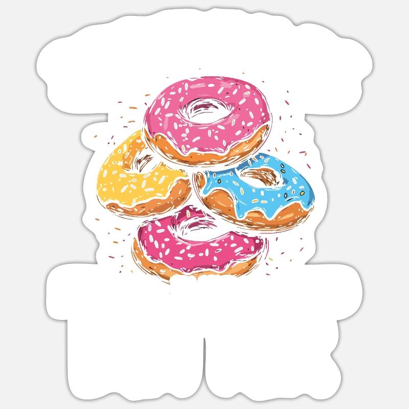 Donuts Donut - Sticker size S (10 x 10 cm) - white matte