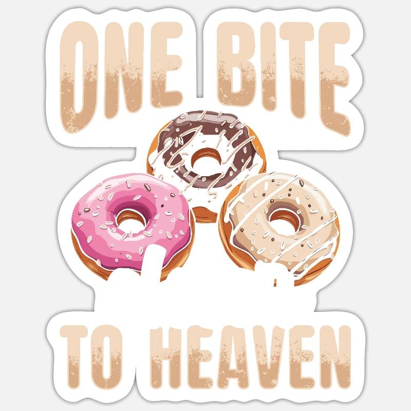 Beignets Beignets - Sticker taille S (10 x 10 cm) - blanc mat