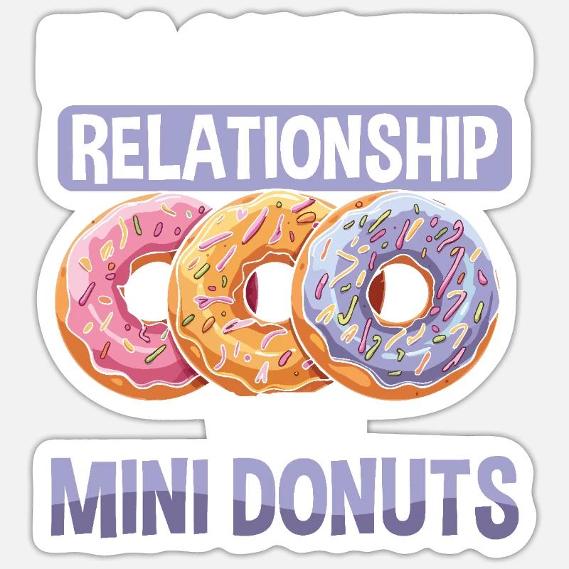 Donuts Donut - Sticker Größe S (10 x 10 cm) - Mattweiß