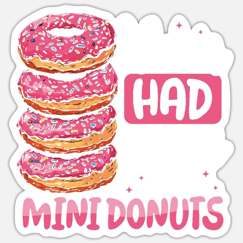 Beignets Beignets - Sticker taille S (10 x 10 cm) - blanc mat