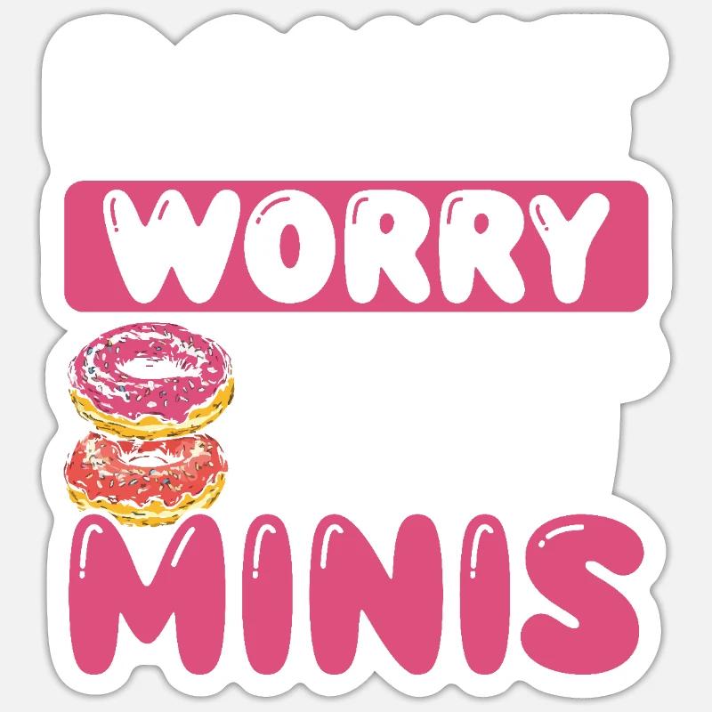 Beignets Beignets - Sticker taille S (10 x 10 cm) - blanc mat