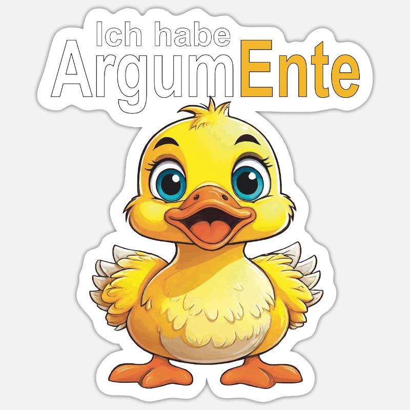 Ich habe ArgumEnte - Sticker Größe S (10 x 10 cm) - Mattweiß