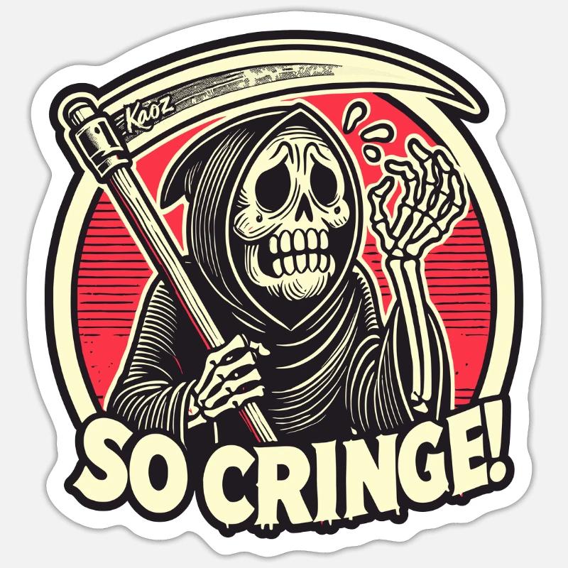 Embarrassing Embarrassment Grim Reaper Sticker size S (10 x 10 cm)