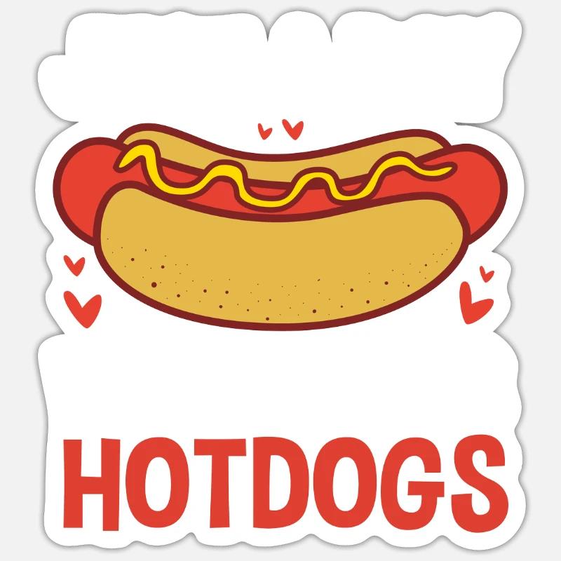 Collation hot-dog - Sticker taille S (10 x 10 cm) - blanc mat