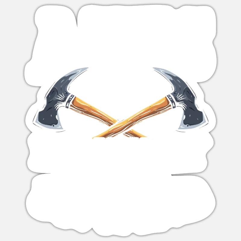 Axt Werfen Axt Werfer Axe Throwing Sticker Größe S (10 x 10 cm)