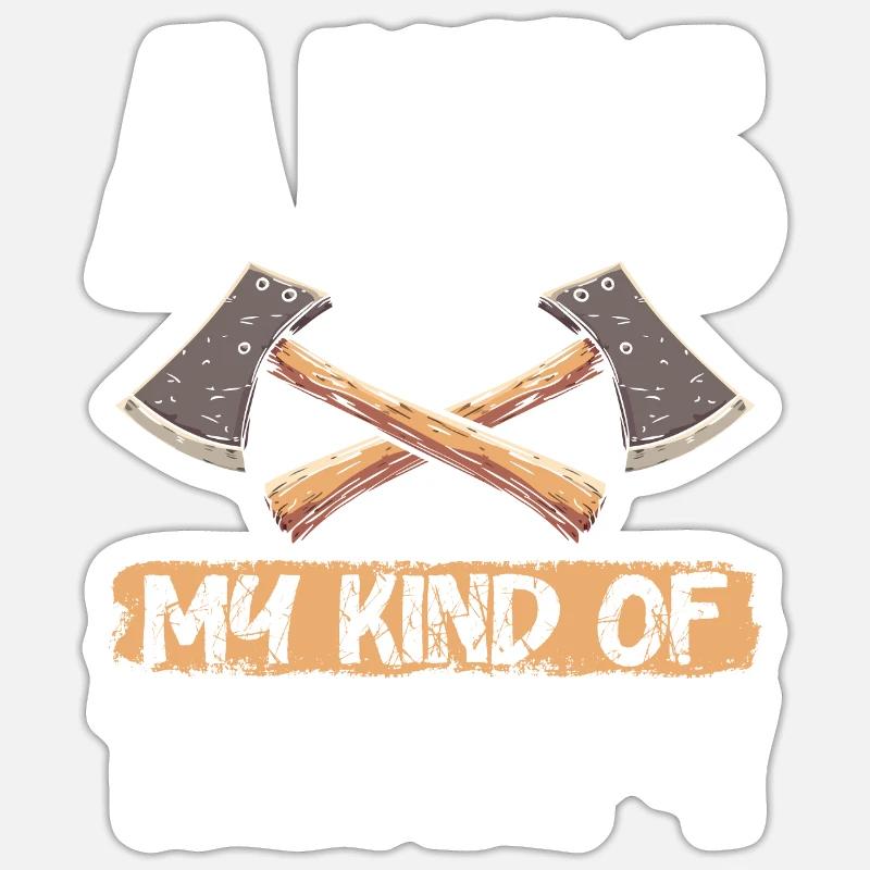 Axt Werfen Axt Werfer Axe Throwing Sticker Größe S (10 x 10 cm)