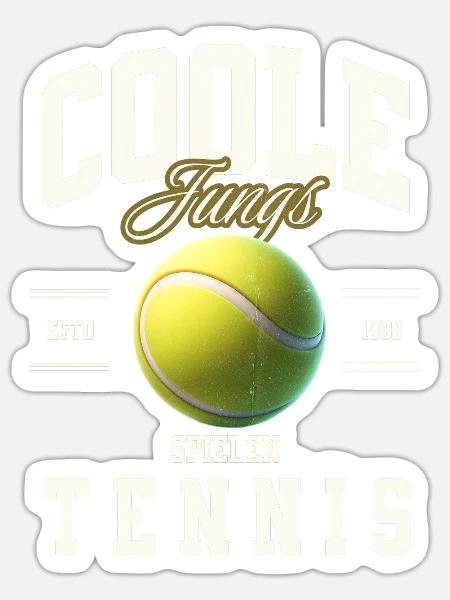 Tennis - Sticker Größe S (10 x 10 cm) - Mattweiß