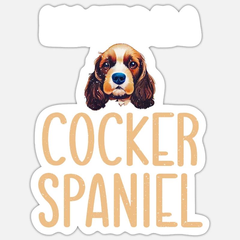 Cocker Spaniel Gifts - Sticker size S (10 x 10 cm) - white matte