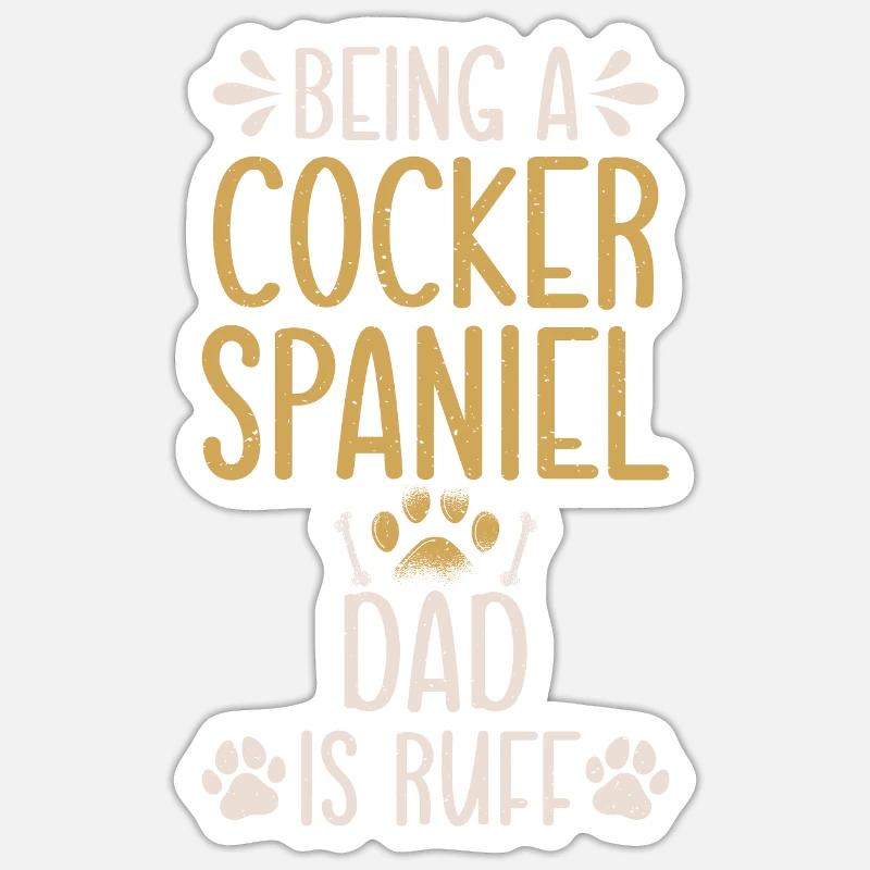 Cocker Spaniel Gifts - Sticker size S (10 x 10 cm) - white matte