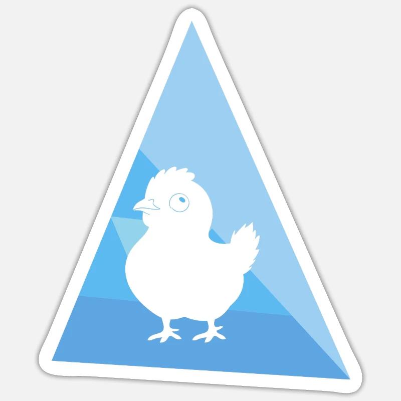 Chicken coop chicks - Sticker size S (10 x 10 cm) - white matte