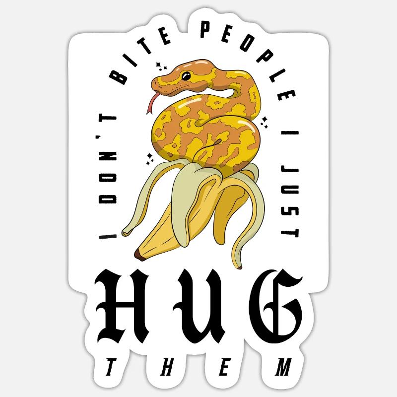 python royal serpent propriétaire banane python royal Sticker taille S (10 x 10 cm)